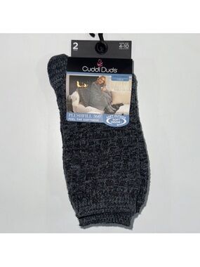Cuddl Duds Plushfill 360 Socks - 2 Pair Pack. Women’s Shoe Size 4-10